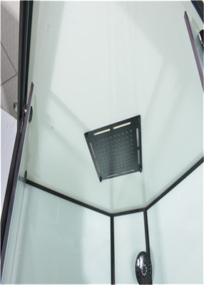 투명한 템퍼드 글라스 고정 판넬 블랙 알루미늄과 무료 세운 사분면 샤워 큐비클